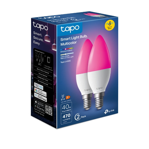 TP-LINK TAPO L430C Foco Inteligente LED Wifi E14 con RGB Multicolor