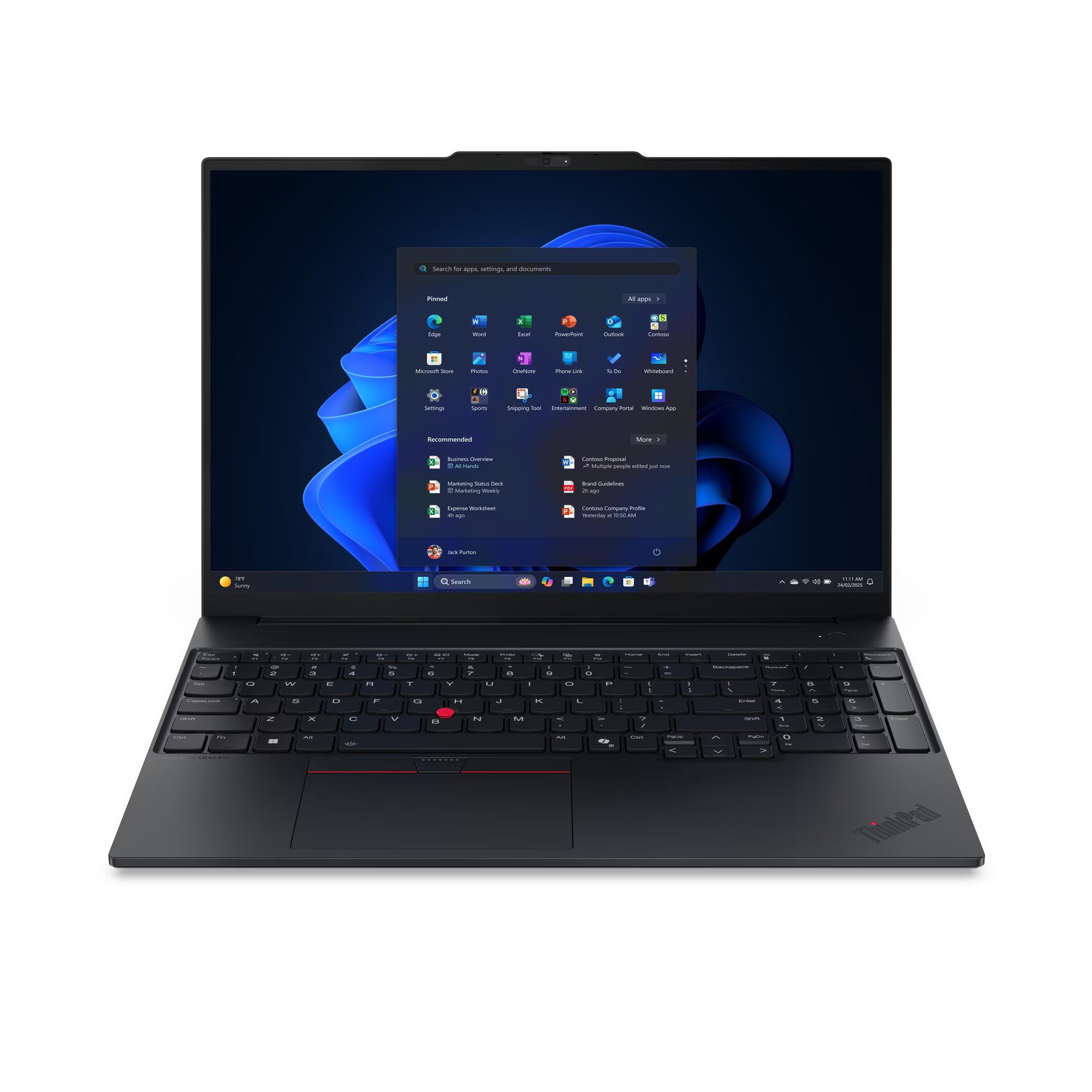 LENOVO ThinkPad E16 Gen 3 Laptop 16" WUXGA IPS Intel Core Ultra 7 255H 5.1GHz 16GB DDR5 512GB SSD Windows 11 Pro 21SS000HLM