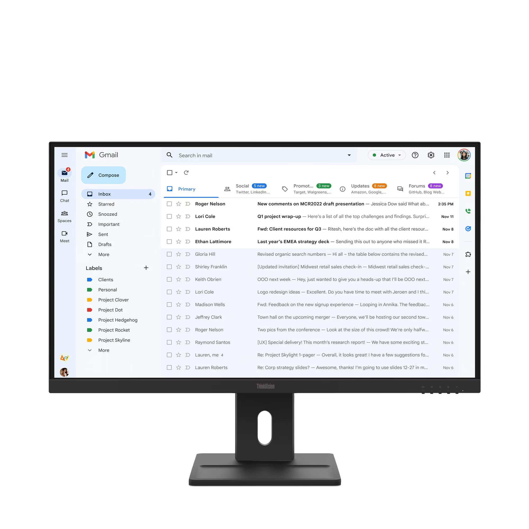 LENOVO ThinkVision E27-40 Monitor 27" IPS 1920 x 1080 WLED 82 DPI 64BCMAR4LA