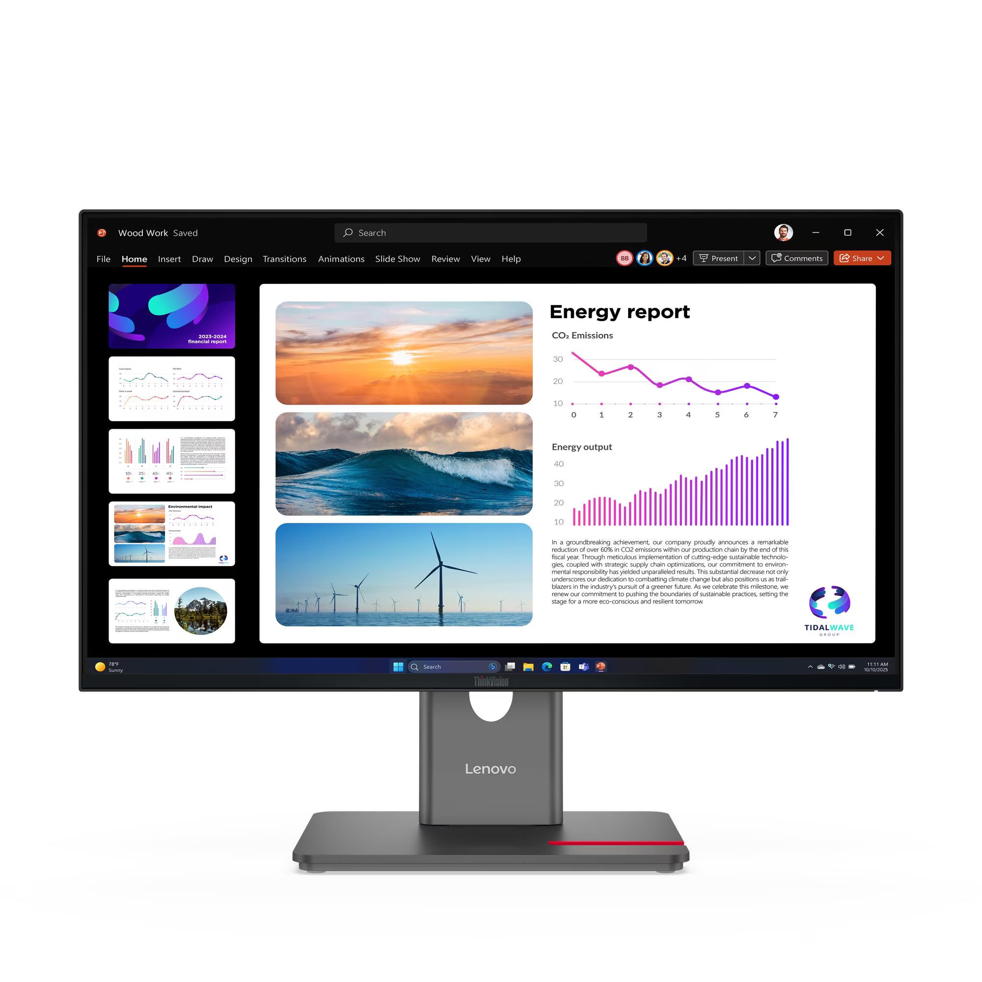 LENOVO ThinkVision P24Q-40 Monitor Plano 23.8“ 2560x1440 WLED 123 DPI 64B2GAR1LA