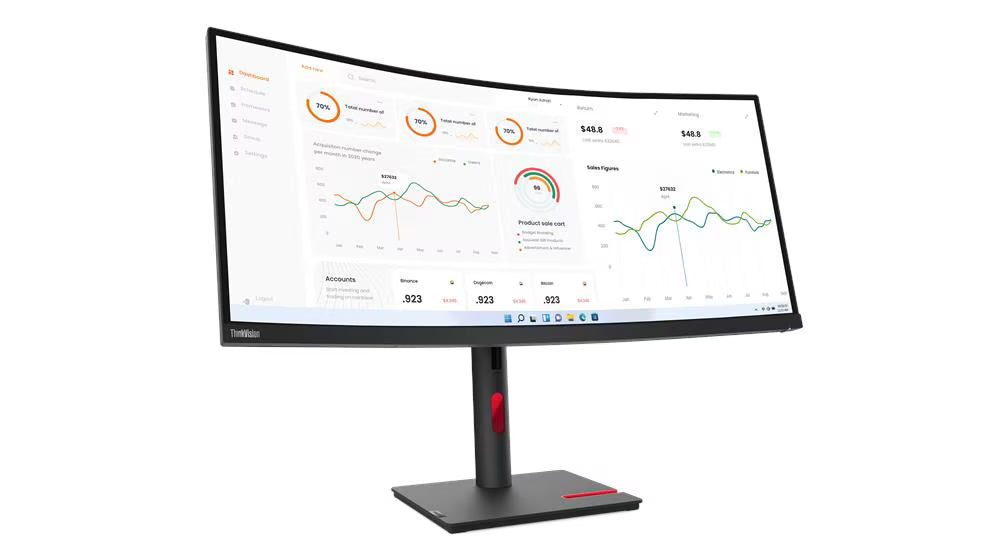 LENOVO 63D4GAR1LA ThinkVision T34w-30 Monitor 34" WQHD VA WLED