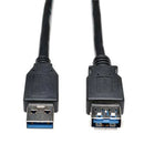 TRIPP-LITE U324-003-BK CABLE, USB, 3.0, A/AM/H, 91CM, Cable, de Extensión, SuperSpeed, USB-A a USB-A, M/H, Negro, 91 cm