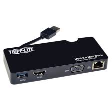TRIPP-LITE U342-SHG-001 Mini Docking, VGA, Serie, Estación, de conexión, USB, 3.x(5 Gbps), con HDMI, Vídeo, VGA, GbE 