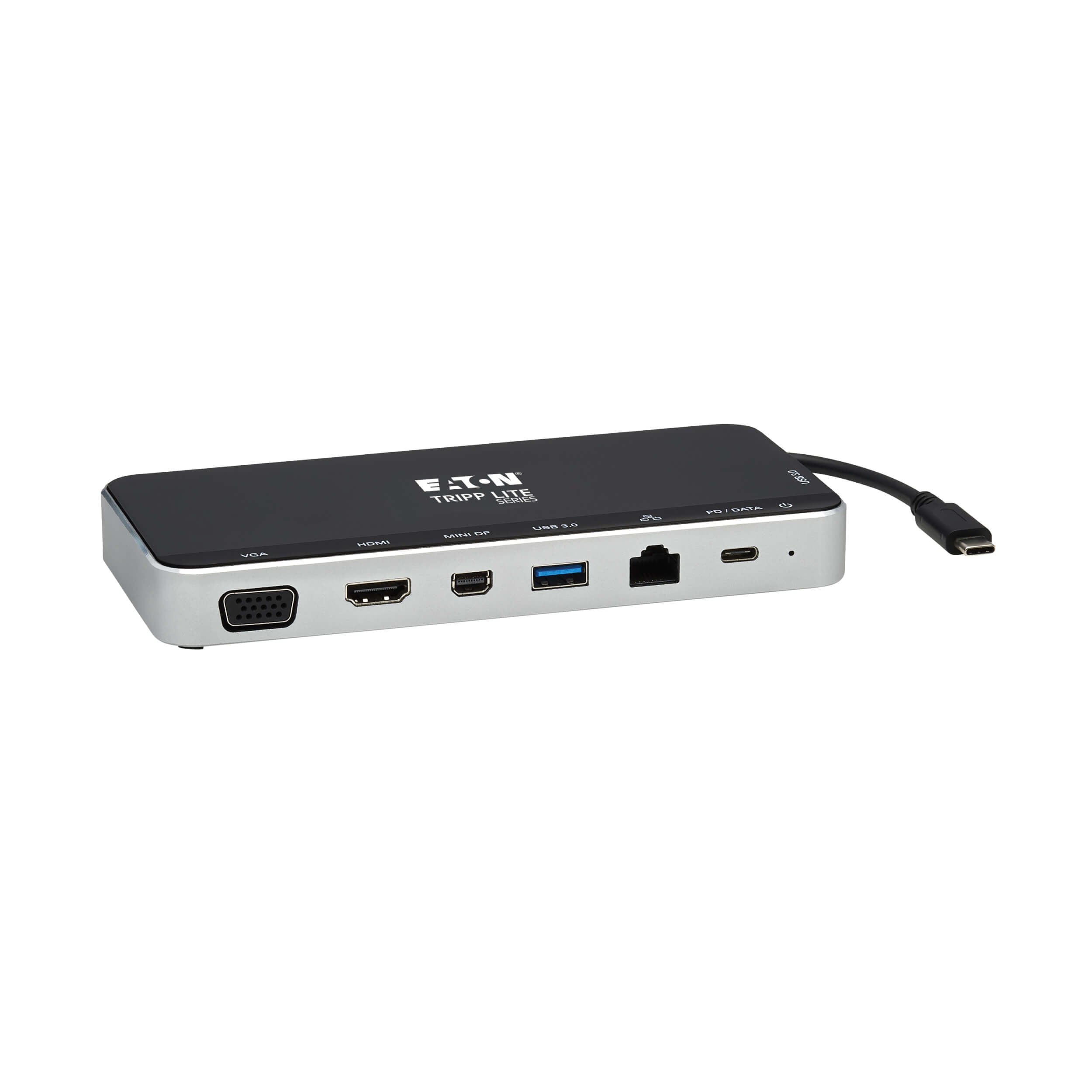 TRIPP-LITE U442-DOCK16-B DOCK, USB, PANTALLA TRIPLE, 4K, Estación de acoplamiento, USB-C,  HDMI, DP, mDP, VGA, RJ-45, USB-A, USB-C, USB-C, PD, Data 