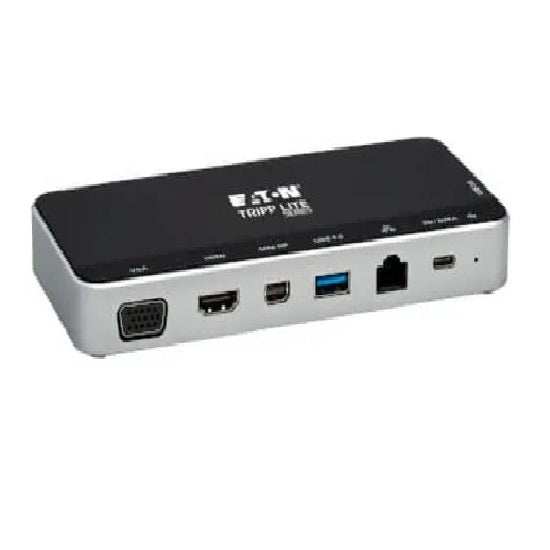 TRIPP-LITE U442-DOCK16-B DOCK, USB, PANTALLA TRIPLE, 4K, Estación de acoplamiento, USB-C,  HDMI, DP, mDP, VGA, RJ-45, USB-A, USB-C, USB-C, PD, Data 