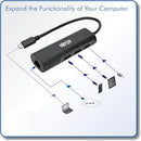 TRIPP-LITE U460-003-3A1GB Hub Adaptador, USB, Tipo-C, Portátil, U460-003-3A1GB, 3 Puertos,  USB 3.1, RJ45, 5 Gbps