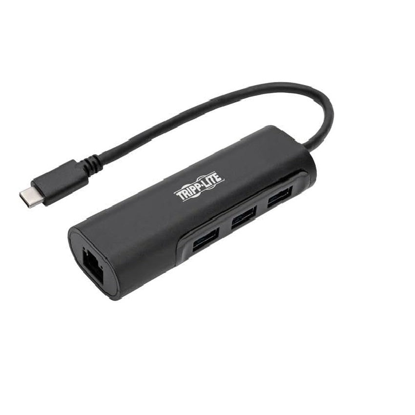 TRIPP-LITE U460-003-3A1GB Hub Adaptador, USB, Tipo-C, Portátil, U460-003-3A1GB, 3 Puertos,  USB 3.1, RJ45, 5 Gbps