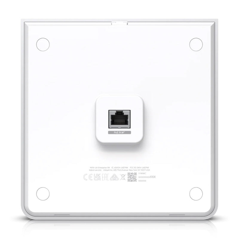 UBIQUITI U6-ENTERPRISE-IW Punto de acceso WiFi 6E para pared con 10 transmisiones espaciales, compatibilidad con 6 GHz, 4 puertos integrado