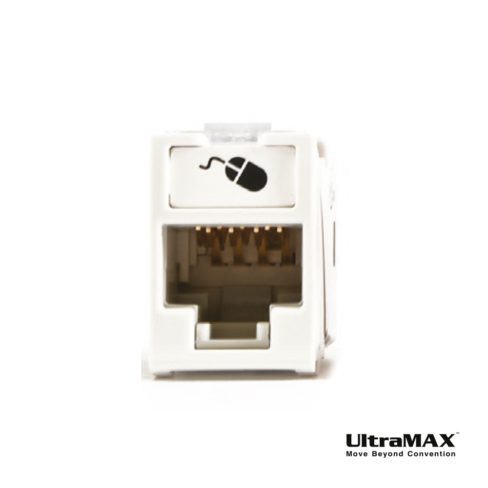 SIEMON U6-H02NB Jack RJ45 Cat6 UltraMAX para Placas Plano Angular color Blanco