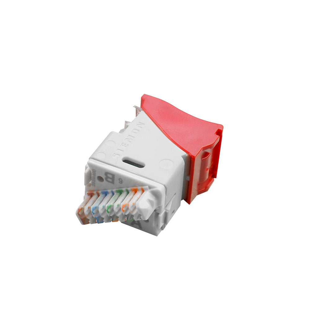 SIEMON U6-H03NB Jack RJ45 Cat6 UltraMAX Plano Angular Rojo