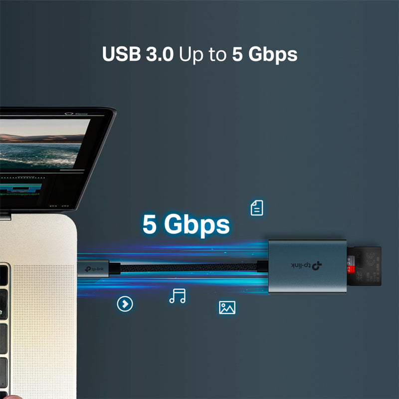 TP-LINK UA430C Lector de tarjetas USB 3.0 Tipo-C a SD y microSD