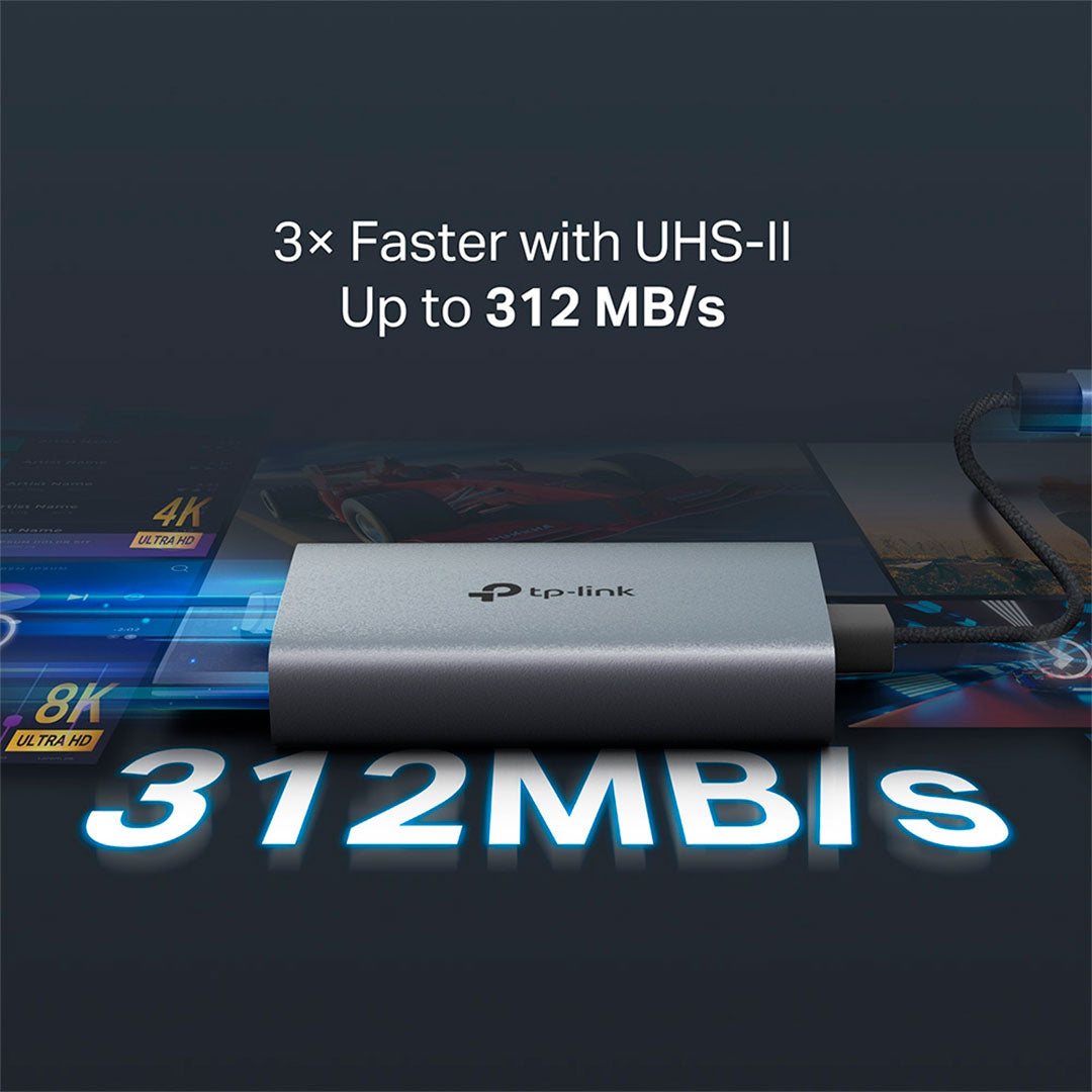 TP-LINK UA440C Lector de Tarjeta USB 3.0 Tipo-C a SD y MicroSD