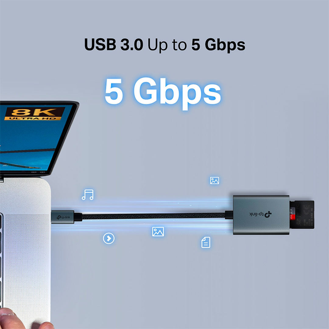 TP-LINK UA440C Lector de Tarjeta USB 3.0 Tipo-C a SD y MicroSD