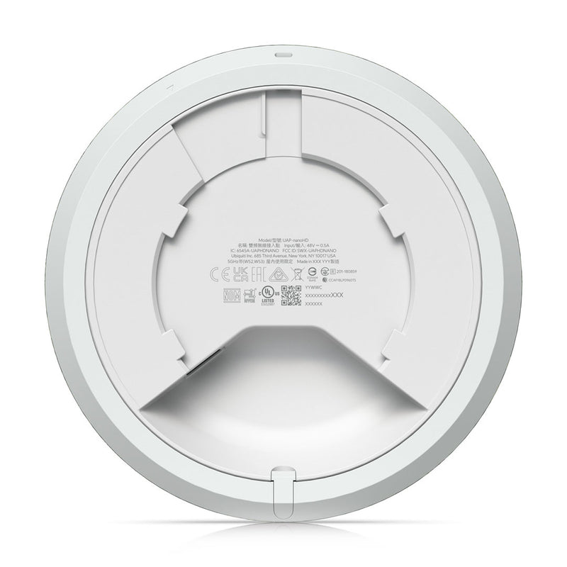 UBIQUITI UAP-nanoHD Punto de acceso Unifi 802.11ac wave 2, MU-MIMO 4x4 con antena beamforming, hasta 1.7 Gbps, para interior PoE 802.3AF, soporta 200 clientes, incluye PoE