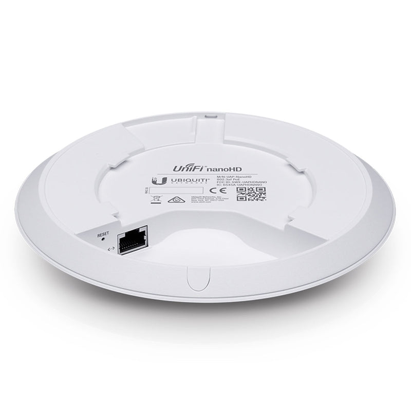 UBIQUITI UAP-nanoHD Punto de acceso Unifi 802.11ac wave 2, MU-MIMO 4x4 con antena beamforming, hasta 1.7 Gbps, para interior PoE 802.3AF, soporta 200 clientes, incluye PoE