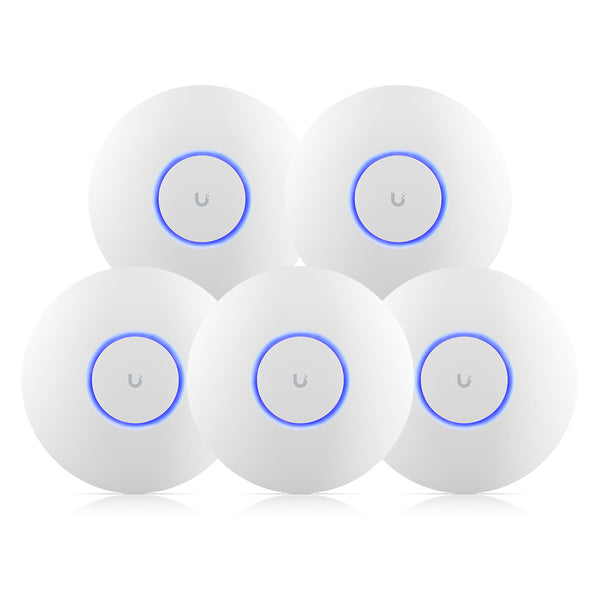 UBIQUITI UAP-NANOHD-5 Kit de 5 punto de acceso Unifi 802.11ac wave 2, MU-MIMO 4x4 con antena beamforming, hasta 1.7 Gbps, para interior PoE 802.3AF, soporta 200 clientes, incluye PoE