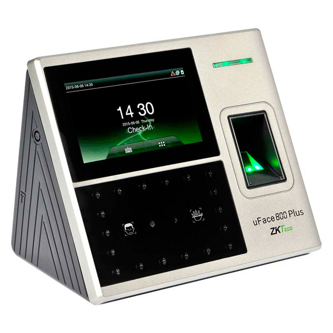 ZKTECO UFACE800 PLUS Control de Asistencia y Acceso con Lector de Huella, Rostro, Palma, Tarjeta y PIN