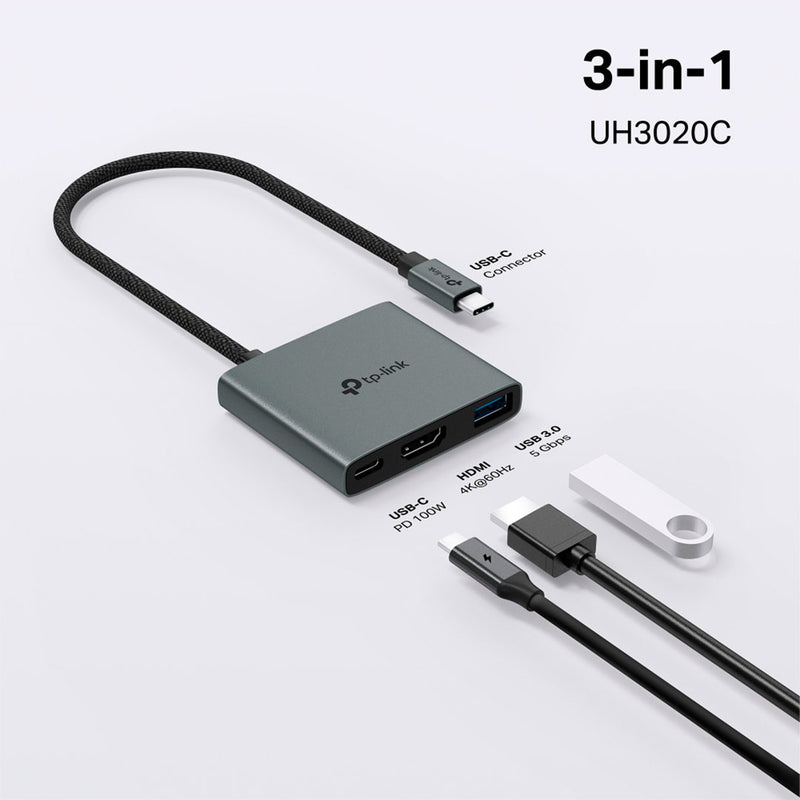 TP-LINK UH3020C Adaptador HUB USB tipo C 3 en 1 5Gbps