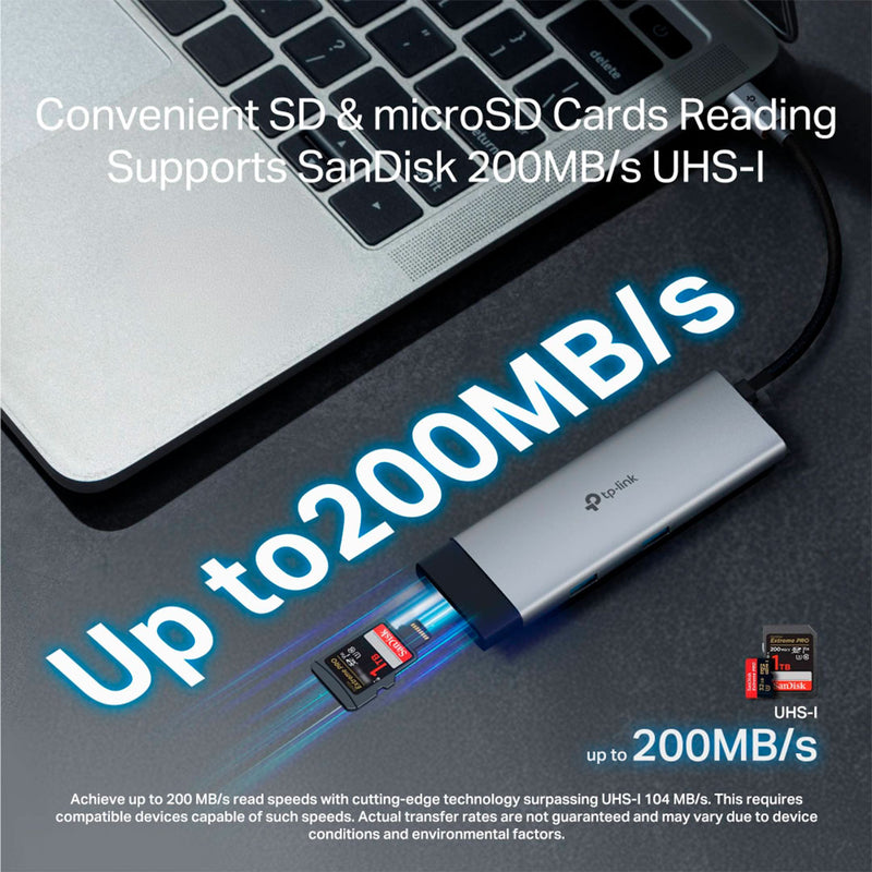 TP-LINK UH7020C Adaptador HUB USB tipo C 7 en 1 5Gbps