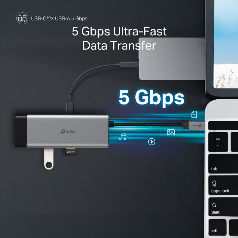 TP-LINK UH7020C Adaptador HUB USB tipo C 7 en 1 5Gbps