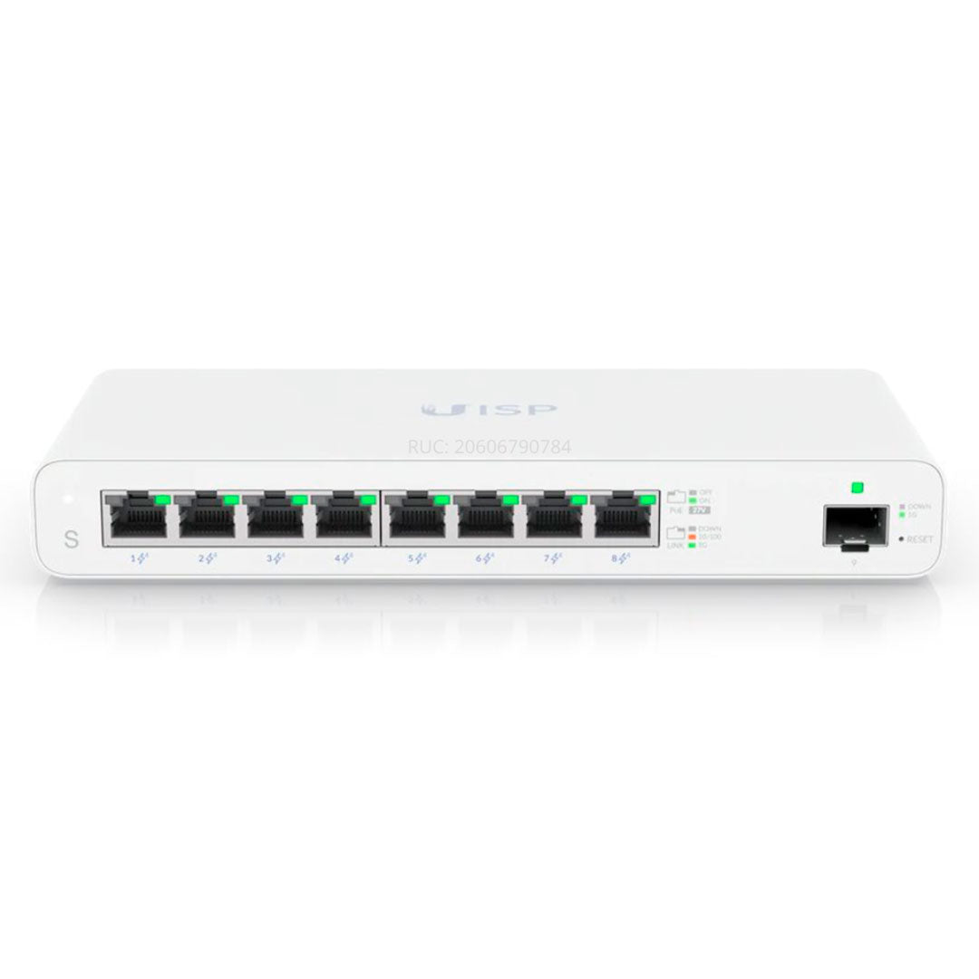 UBIQUITI UISP-R Router UISP MicroPoP 8 Puertos PoE 1SFP 110W