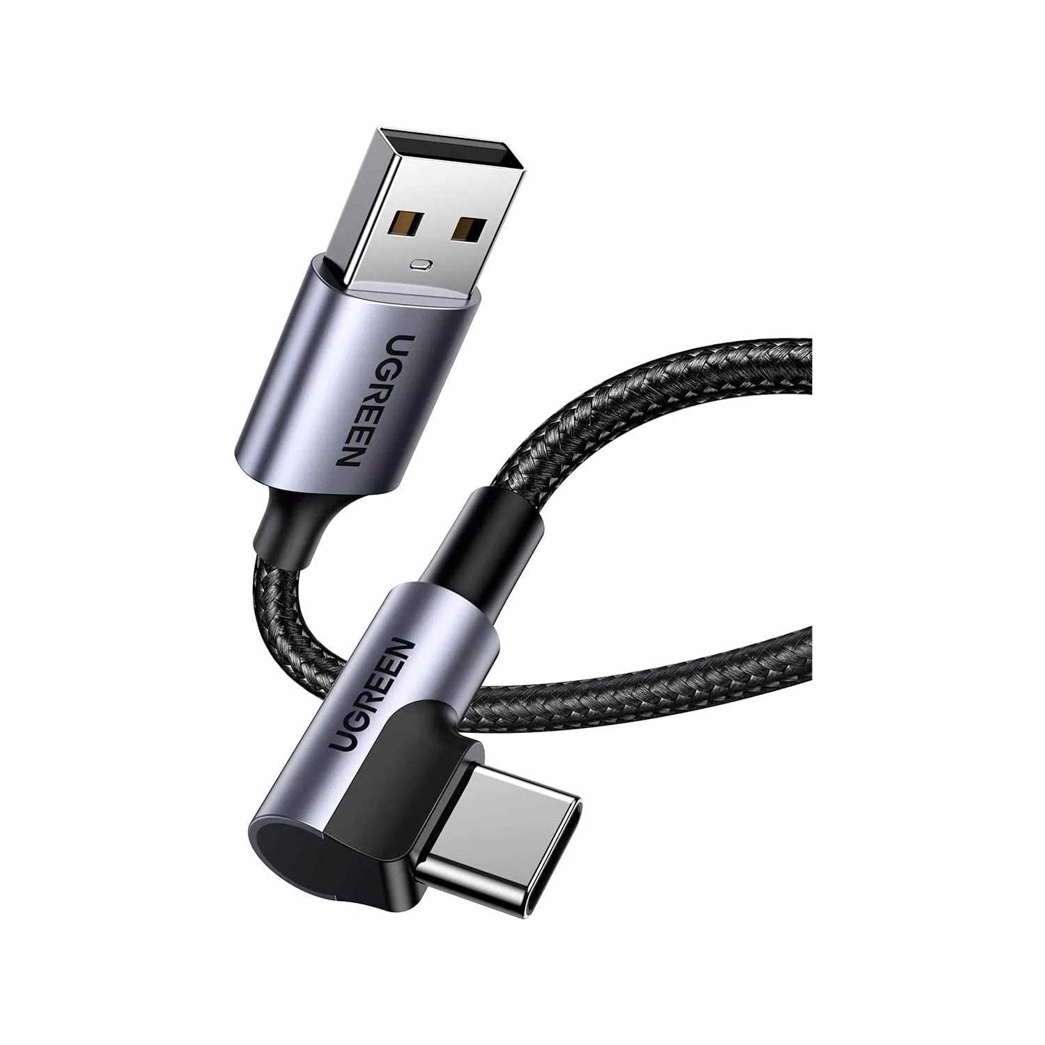 UGREEN US255 50123 Cable USB a USB C Carga Rapida Angulo 90° 1m