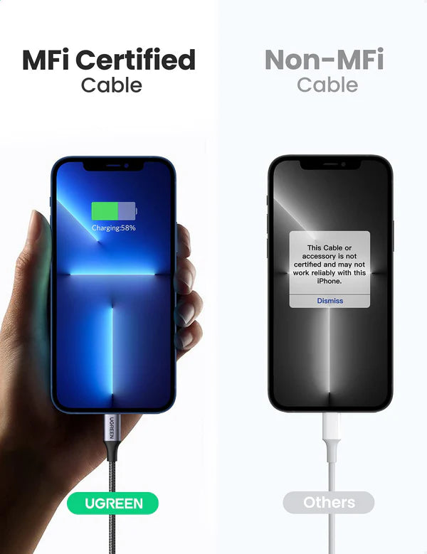UGREEN US304 60759 Cable USB-C a Lightning 1m