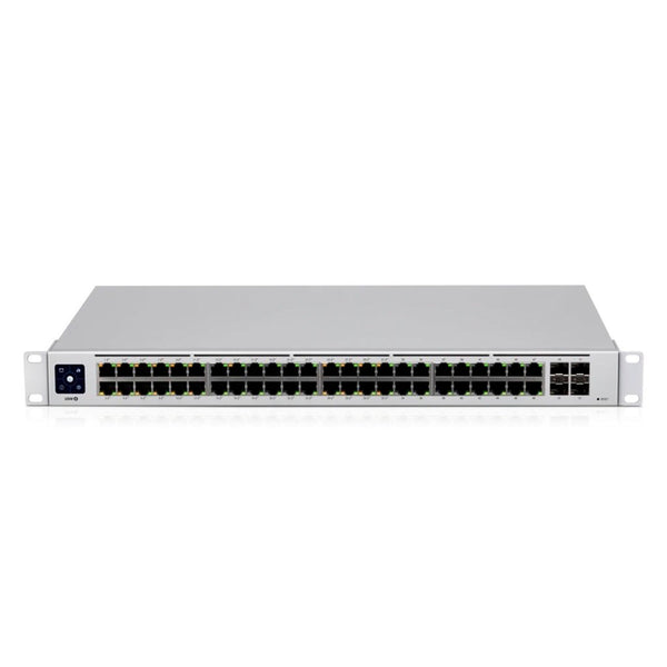 UBIQUITI USW-48 Conmutador Gigabit de capa 2 de 48 puertos Ethernet con un sistema de refrigeración silencioso y sin ventilador