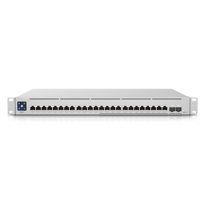 UBIQUITI USW-Enterprise-24-PoE Switch 12x puertos gigabit 2.5gb/s poe+, 12x puertos gigabit rj45 1000mb/s poe+, 2x sfp+, l3, 400w