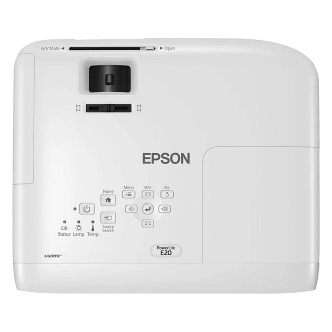EPSON V11H981020 Proyector Multimedia PowerLite E20 Resolución 1024x768 XGA, 3400Lúmenes, 3LCD Ultrabrillante, HDMI, USB, VGA