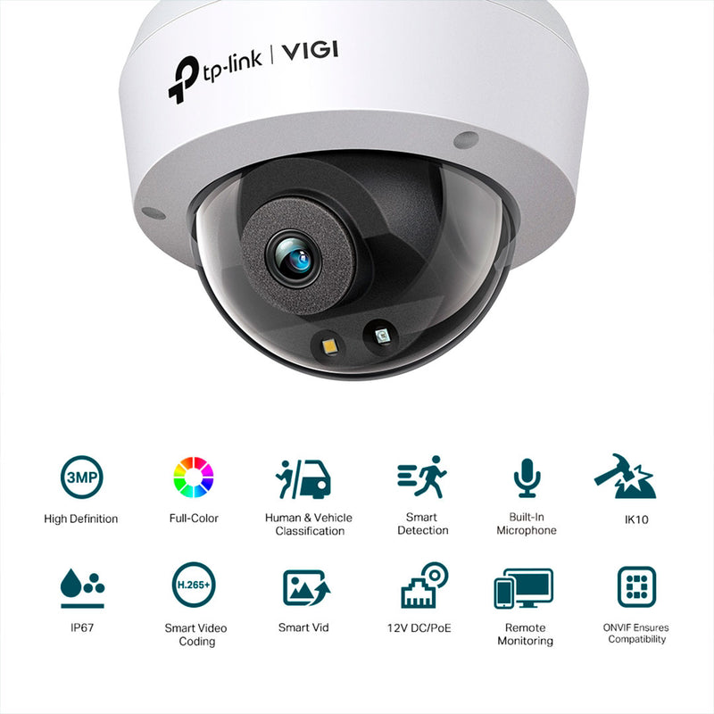 TP-LINK VIGI C230 2.8mm Cámara de Seguridad IP PoE 3MP 2K