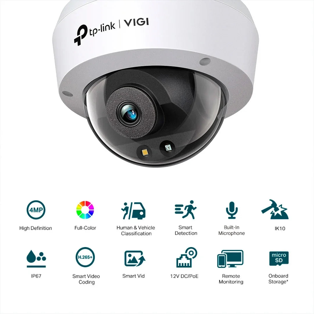 TP-LINK VIGI C240 2.8mm Cámara de Seguridad IP PoE 4MP 2K+