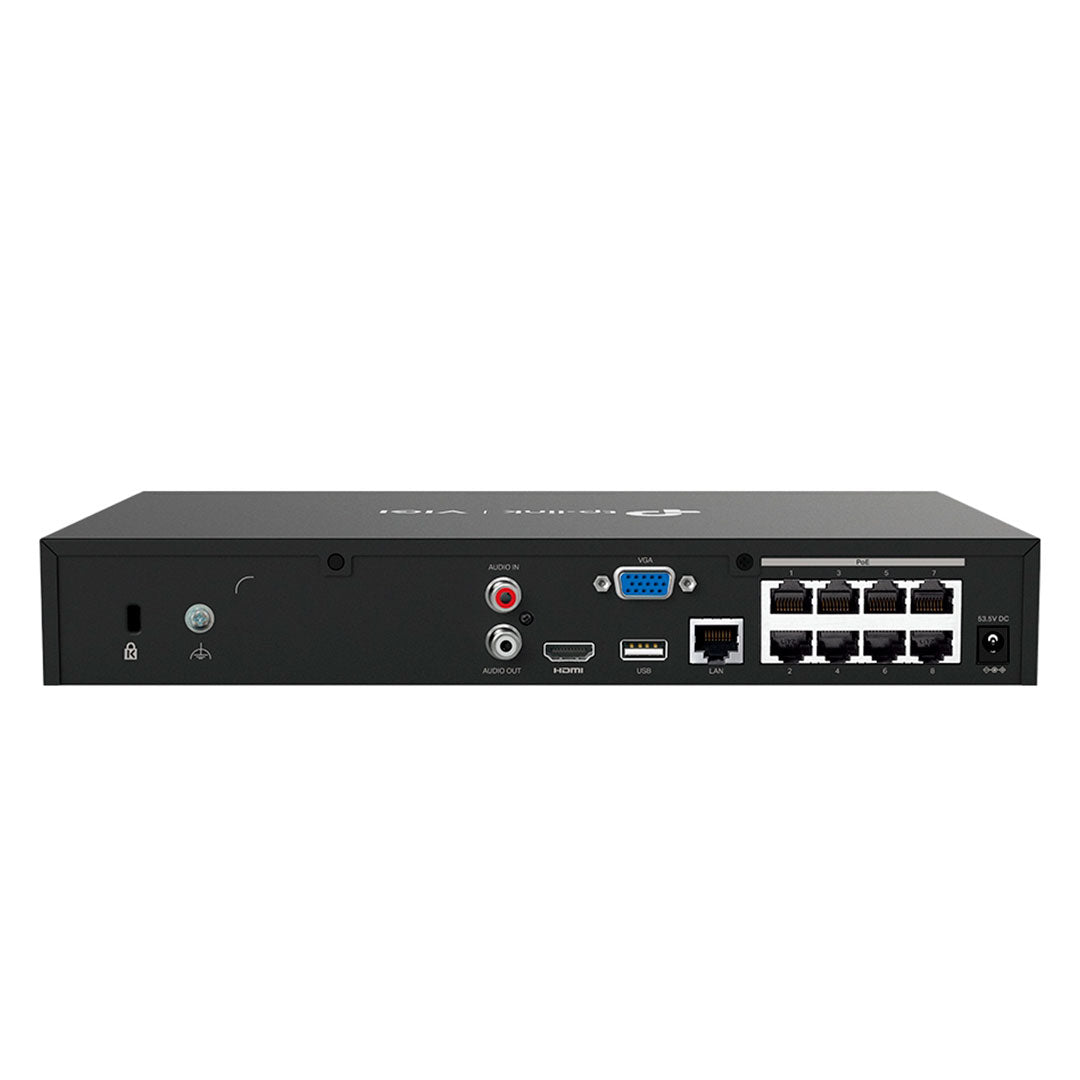 TP-LINK Grabador de Vídeo NVR 8 Canales 8MP PoE+ 53W VIGI NVR1008H-8P