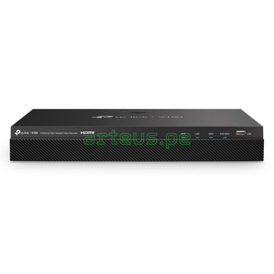 TP-LINK VIGI NVR2008H-8MP-2TB Grabador de Vídeo NVR 8 Canales PoE+ 4K 2TB