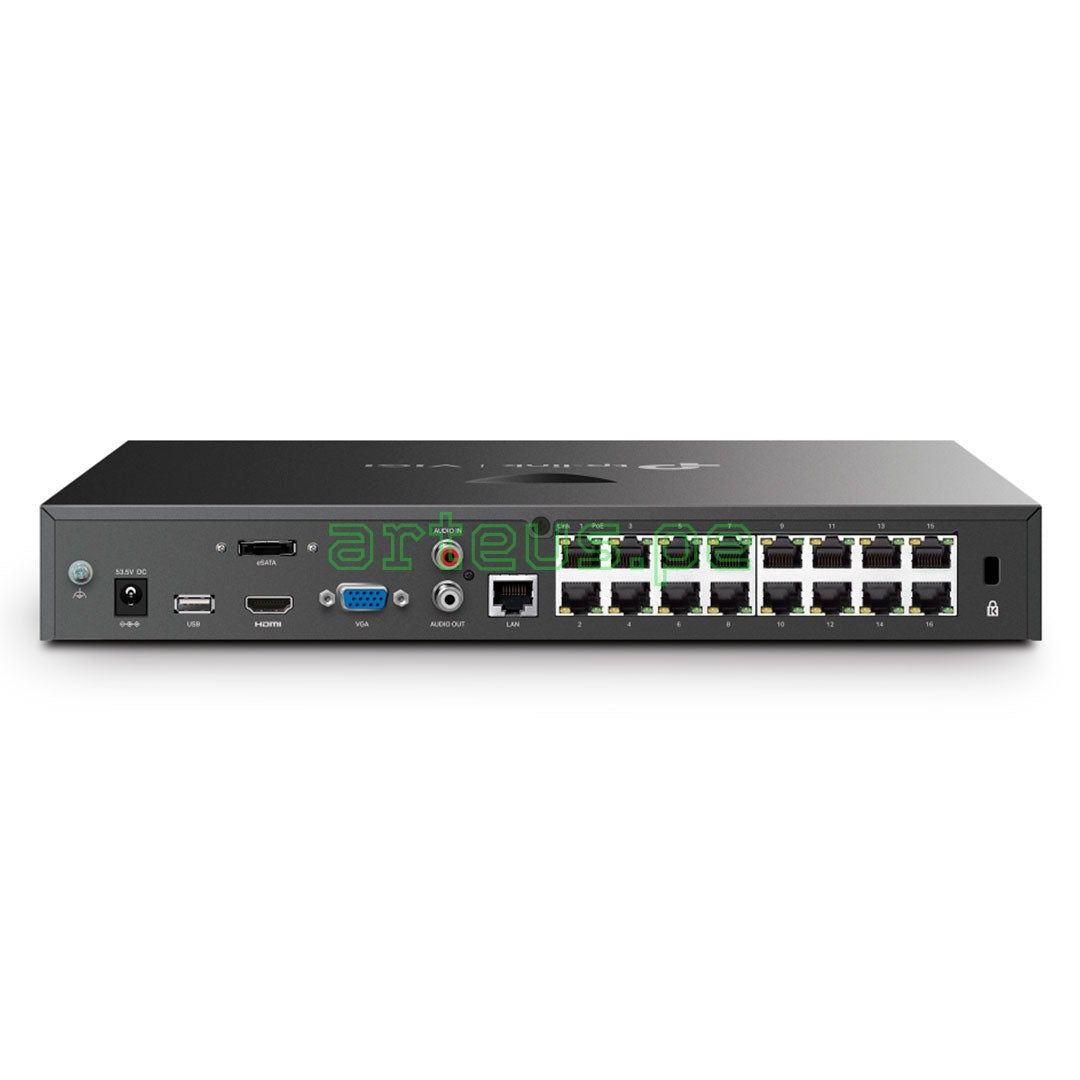 TP-LINK VIGI NVR2016H-16P Grabador de Vídeo NVR 16 Canales PoE+ 4K 2HDD