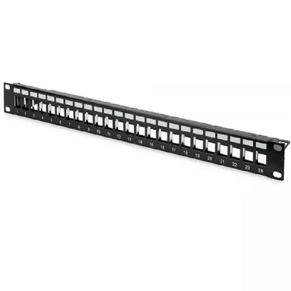 3M VOLPPCBF24K, Patch panel Panel de conexión recto blindado 24 puertos Cat 6/6A negro