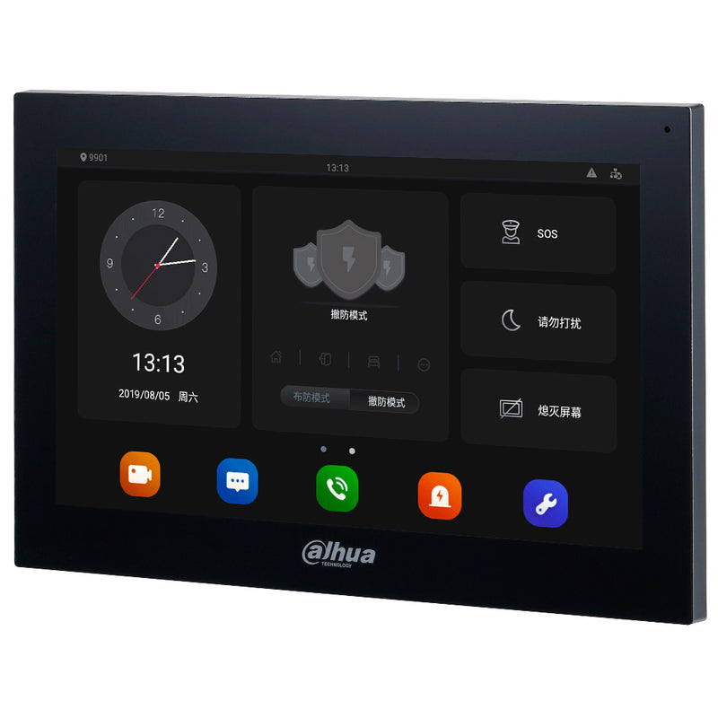 DAHUA DHI-VTH5341G-W, Monitor IP POE WIFI LCD Táctil 10" para Videoportero negro