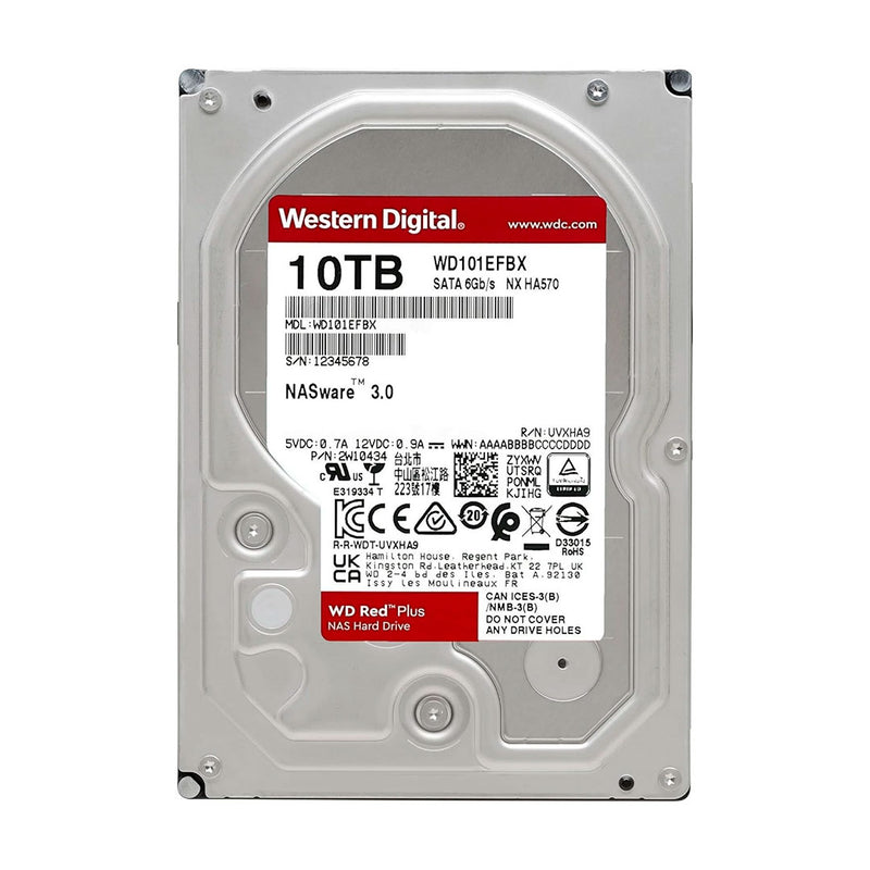 WESTERN DIGITAL Western Digital Red Plus 10 TB SATA 7200 rpm 3,5" Cache 256 MB Disco rígido 