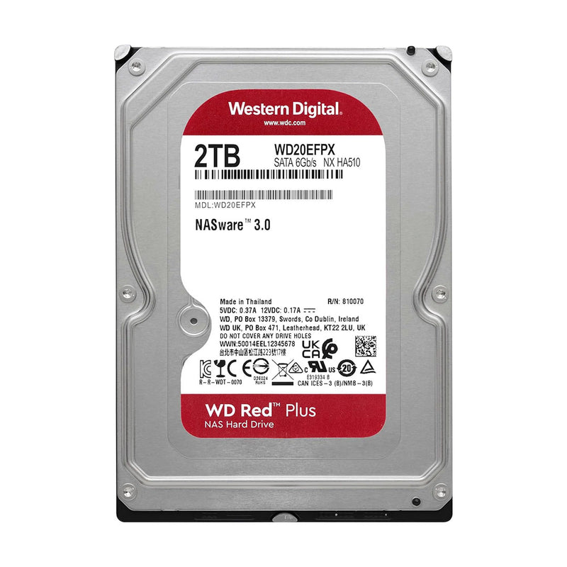 WESTERN DIGITAL Hard Drive Red Plus 2 TB SATA 5400rpm, 3.5", Cache 64MB