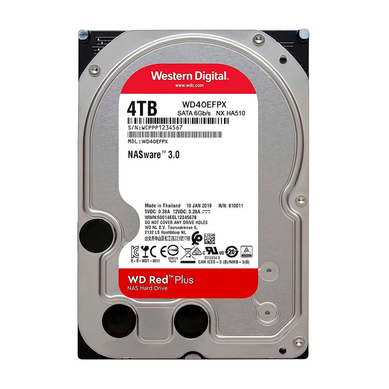 WESTERN DIGITAL Hard Drive Red Plus 4 TB SATA 5400rpm 3.5" Cache 256MB 