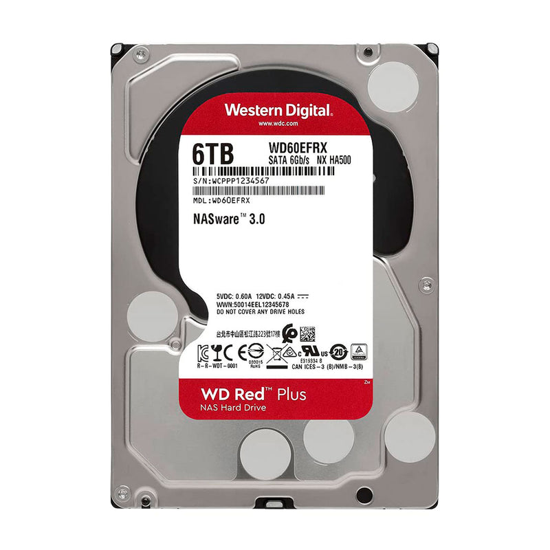 WESTERN DIGITAL Hard Drive Red Plus 6TB SATA 5400rpm 3.5" Cache 256MB 