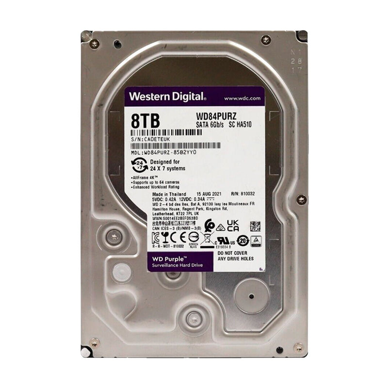WESTERN DIGITAL WD84PURZ WD PURPLE 8TB SURVEILLANCE SATA