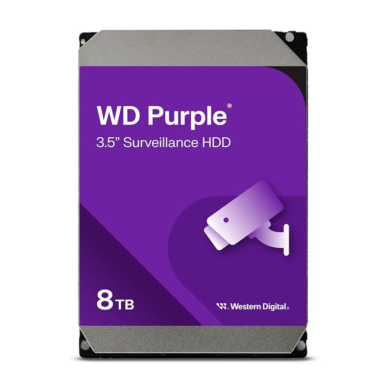 WESTERN DIGITAL WD85PURZ Disco duro púrpura 8TB 5640RPM profesional para equipos de videovigilancia