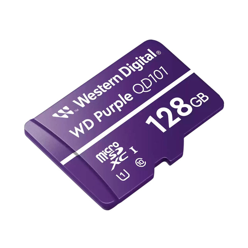 WESTERN DIGITAL WDD128G1P0C Memoria MicroSD Flash WD Púrpura 128GB exclusivo para videovigilancia 24x7