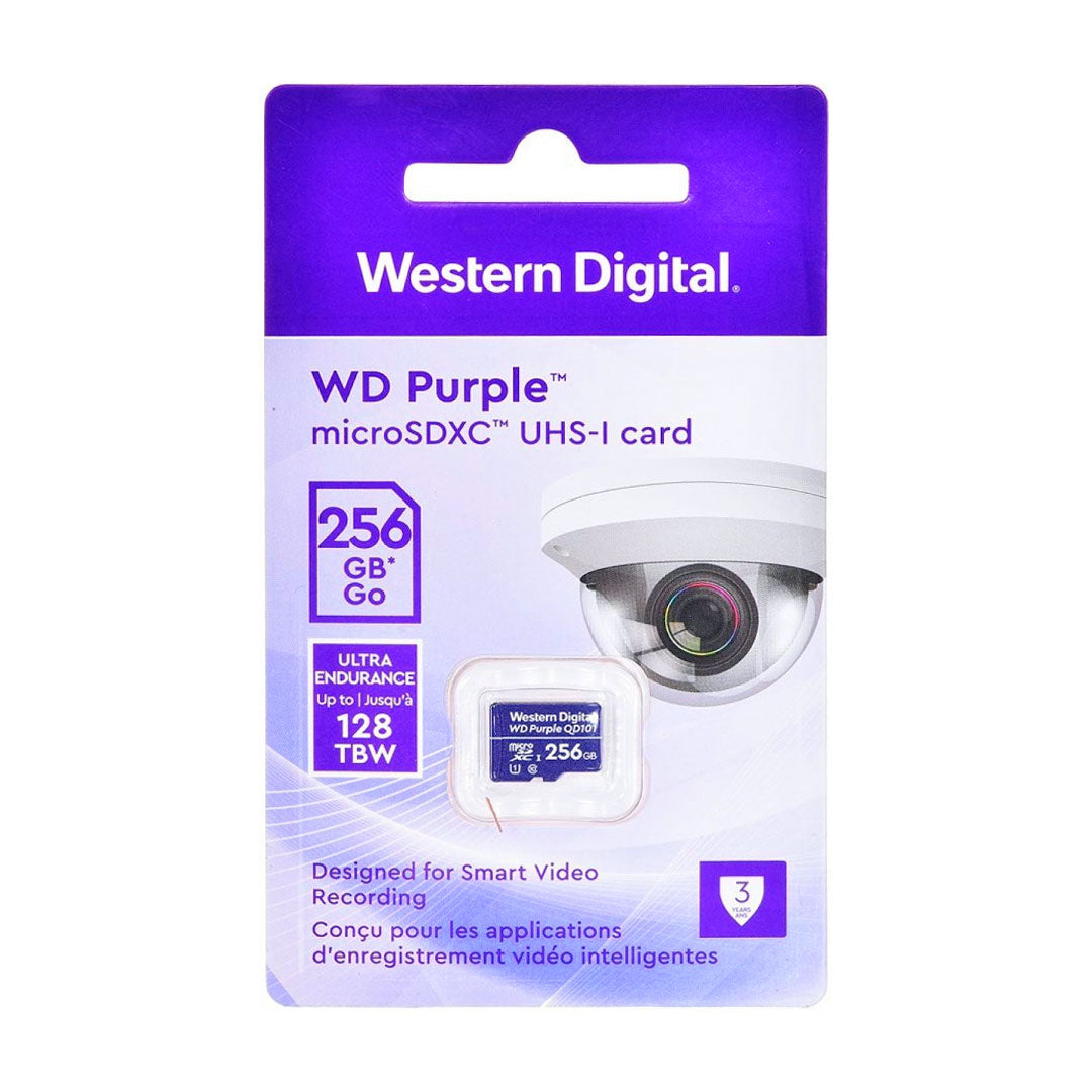 WD Purple QD101 Tarjeta microSD 256GB para Videovigilancia WDD256G1P0C