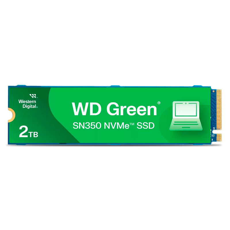 WESTERN DIGITAL Unidad de estado solido Verde 2TB SN350 NVMe M.2 2280 PCIe Gen3 x4