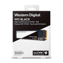Unidade de estado sólido WESTERN DIGITAL preta NVMe 250 GB M.2 2280 PCIe Gen3 8 Gbps. 