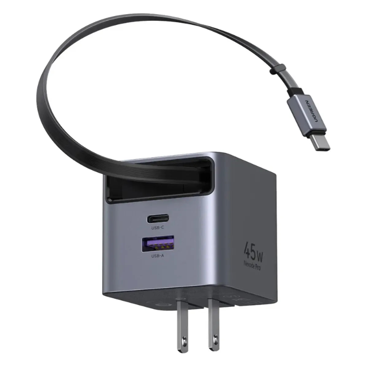 UGREEN X614 65821 Cargador USB-C GaN Retractil 45W