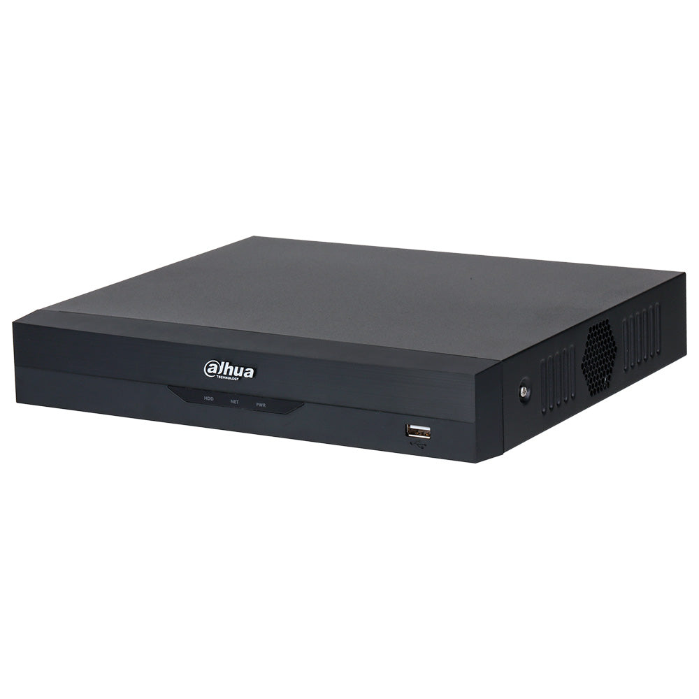Grabador de video en red NVR Dahua negro con puerto USB para sistema de videovigilancia