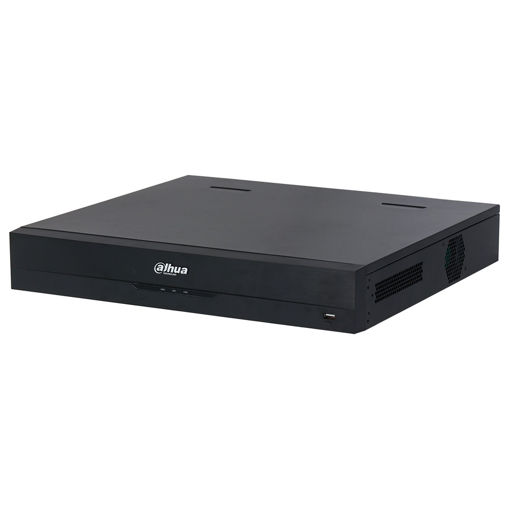 Grabador de video en red NVR Dahua negro para sistemas de videovigilancia y seguridad